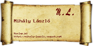 Mihály László névjegykártya