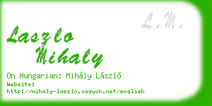 laszlo mihaly business card