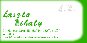 laszlo mihaly business card